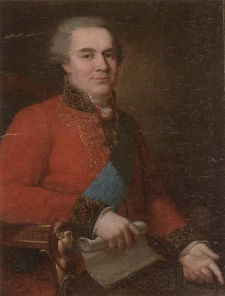 unknow artist Portrait of a nobleman,half-length,seated,wearing a red tunic and the badge,star and sash of the order of the white eagle of poland